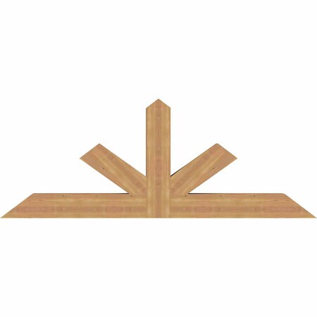 Ekena Millwork Saratoga Smooth Timber Gable Bracket, Western Red Cedar, 72"W x 27"H x 5 1/2"D x 5 1/2"F, 9/12 Pitch GBW072X27X0606SAR00SWR
